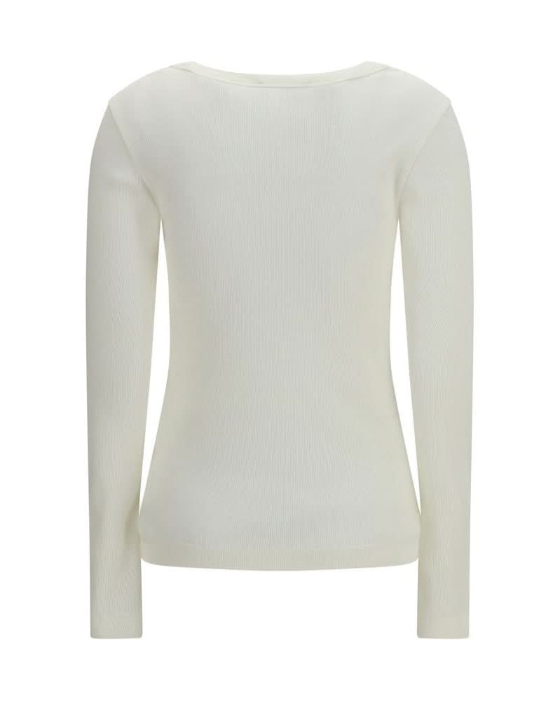 Dolce & Gabbana Beige Cotton Long Sleeve T-shirt Glam Steals