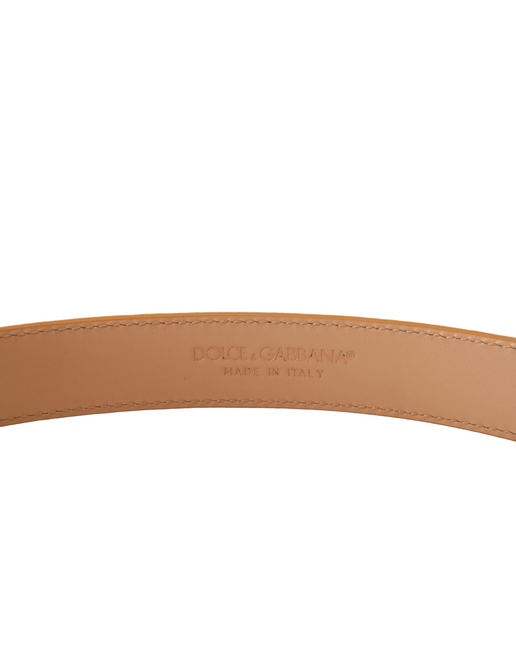 Dolce & Beige Gabbana Leather Exotic Metal Buckle Belt Glam Steals