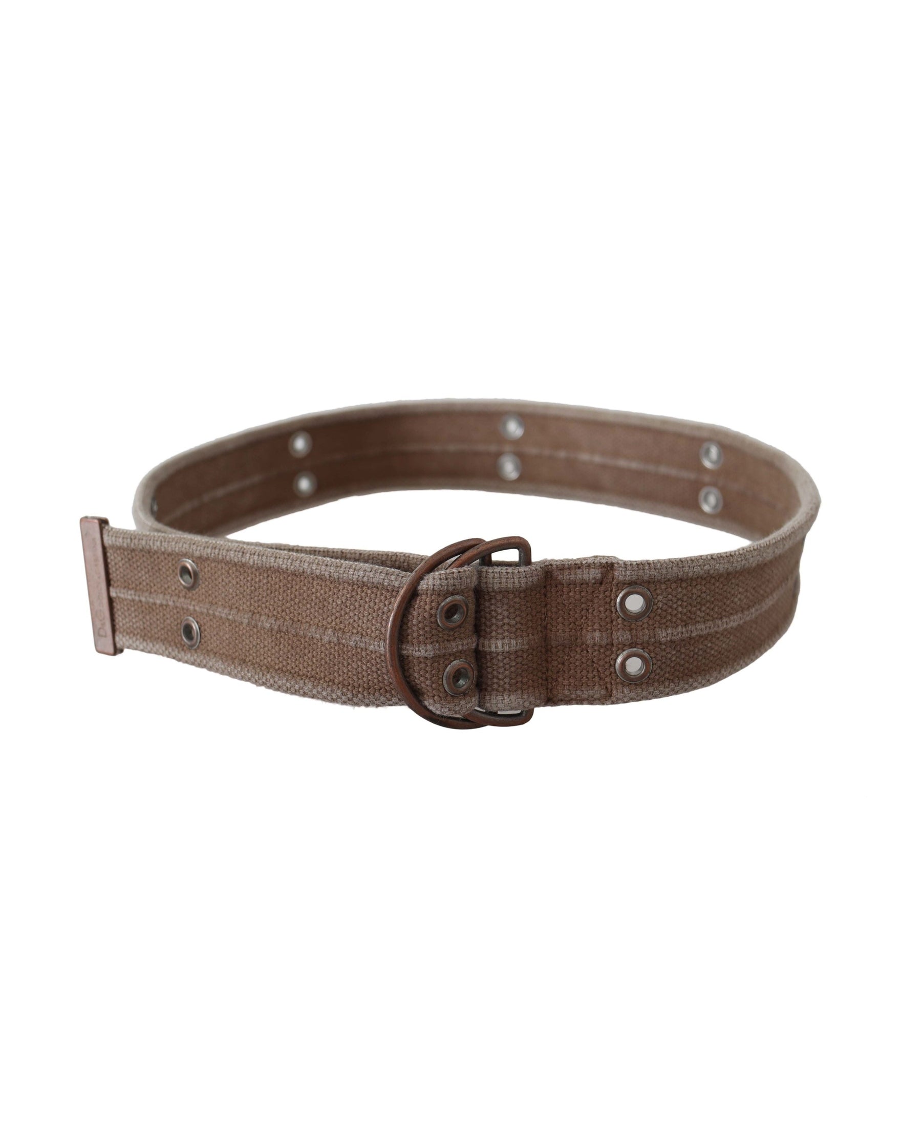 Dolce & Gabbana Beige Leather Logo Belt Sling Cintura Buckle Glam Steals