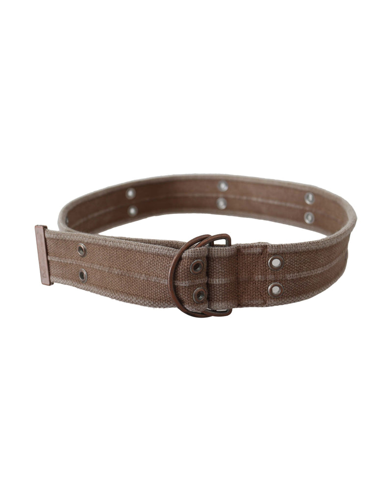 Dolce & Gabbana Beige Leather Logo Belt Sling Cintura Buckle Glam Steals