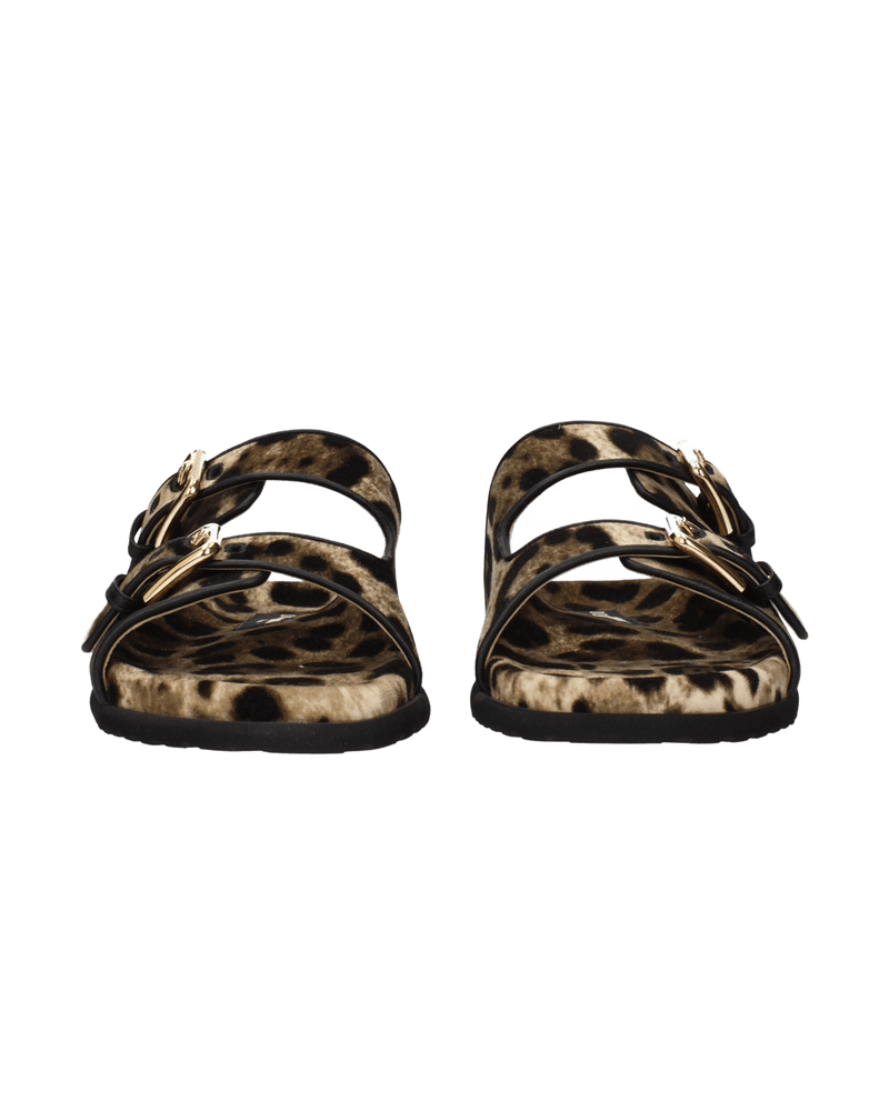 Dolce & Gabbana Beige Velvet Slippers Glam Steals