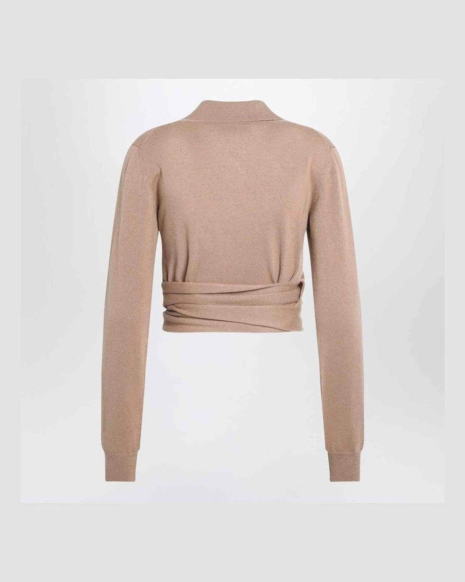 Dolce & Gabbana Beige Wrap Cardigan in Cashmere Glam Steals