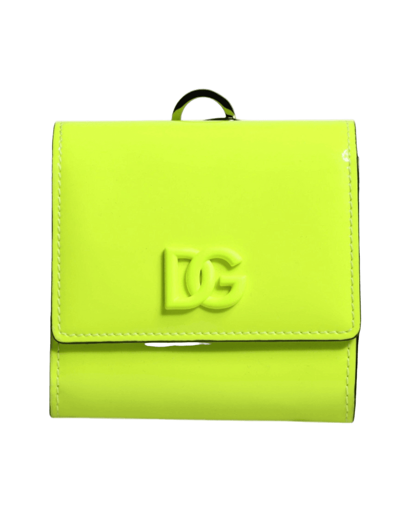 Dolce & Yellow Gabbana Bifold Dg Logo Neck Strap Cardholder Wallet Glam Steals