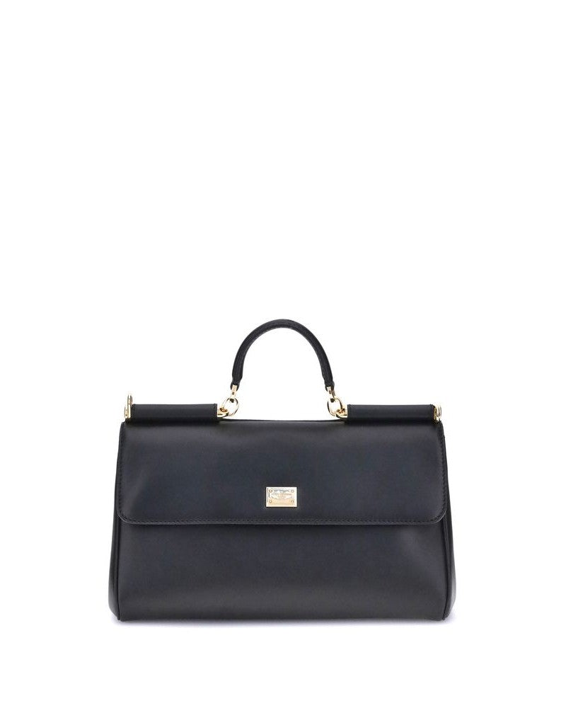 Dolce & Gabbana Black Calf Leather Bos Taurus Shoulder Bag 