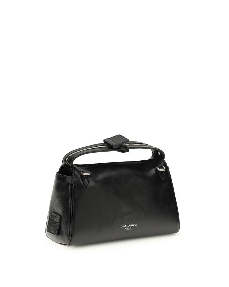 Dolce & Gabbana Black Calf Leather Bos Taurus Shoulder Bag Glam Steals