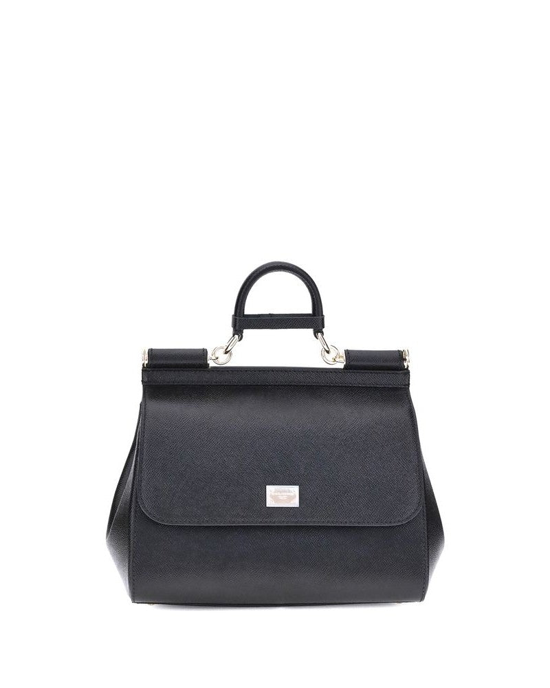 Dolce & Gabbana Black Calf Leather Bos Taurus Shoulder Bag Glam Steals