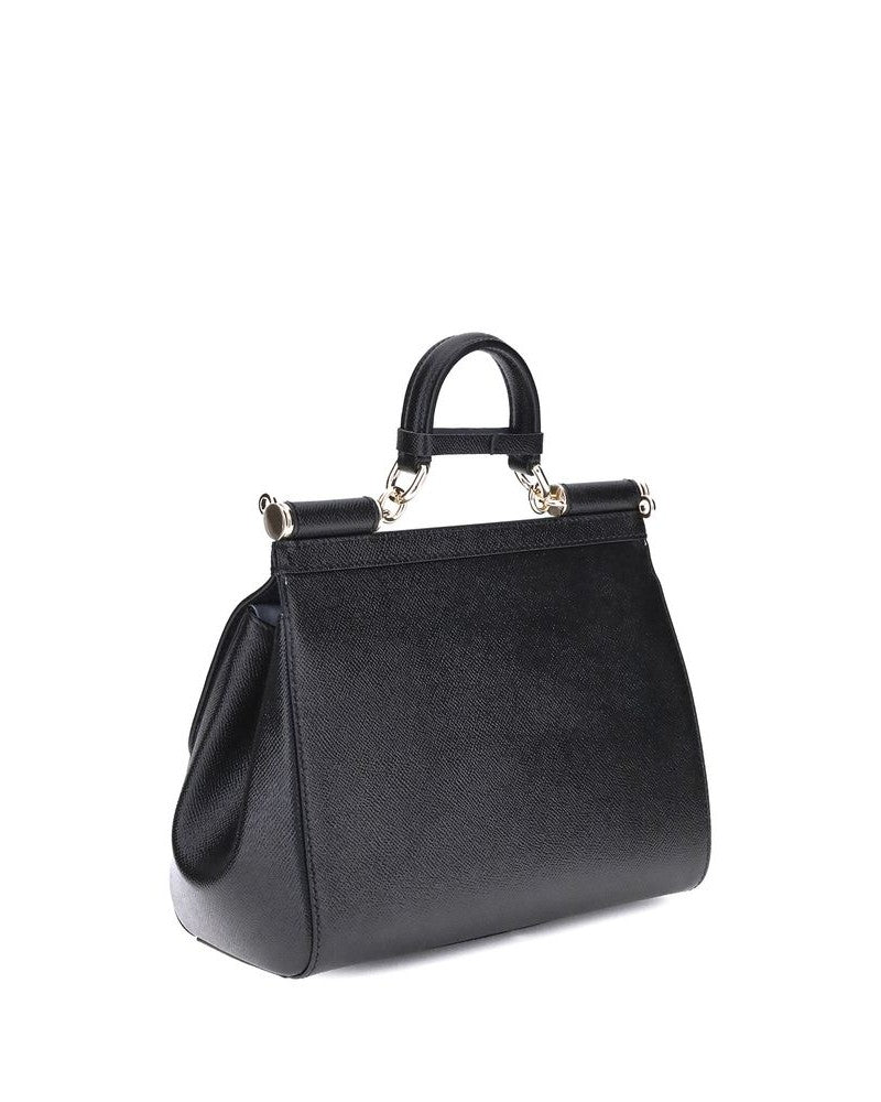 Dolce & Gabbana Black Calf Leather Bos Taurus Shoulder Bag Glam Steals