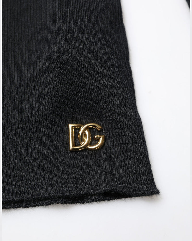Dolce & Gabbana Black Cashmere Turtleneck Knitted Blouse Top Glam Steals