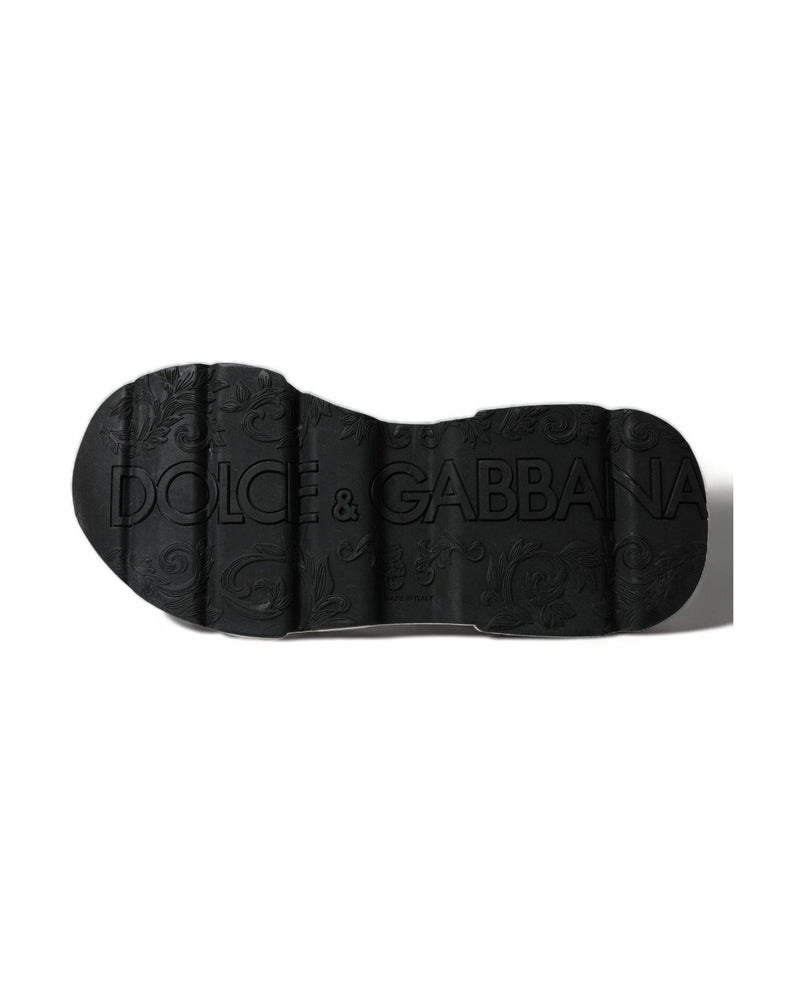 Dolce & Gabbana Chic & Daymaster Leather Black White Sneakers Glam Steals