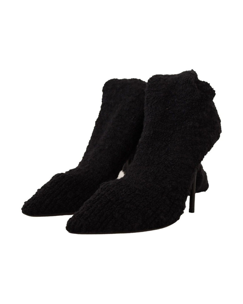 Dolce & Gabbana Black Chic Stretch Sock Boots Glam Steals