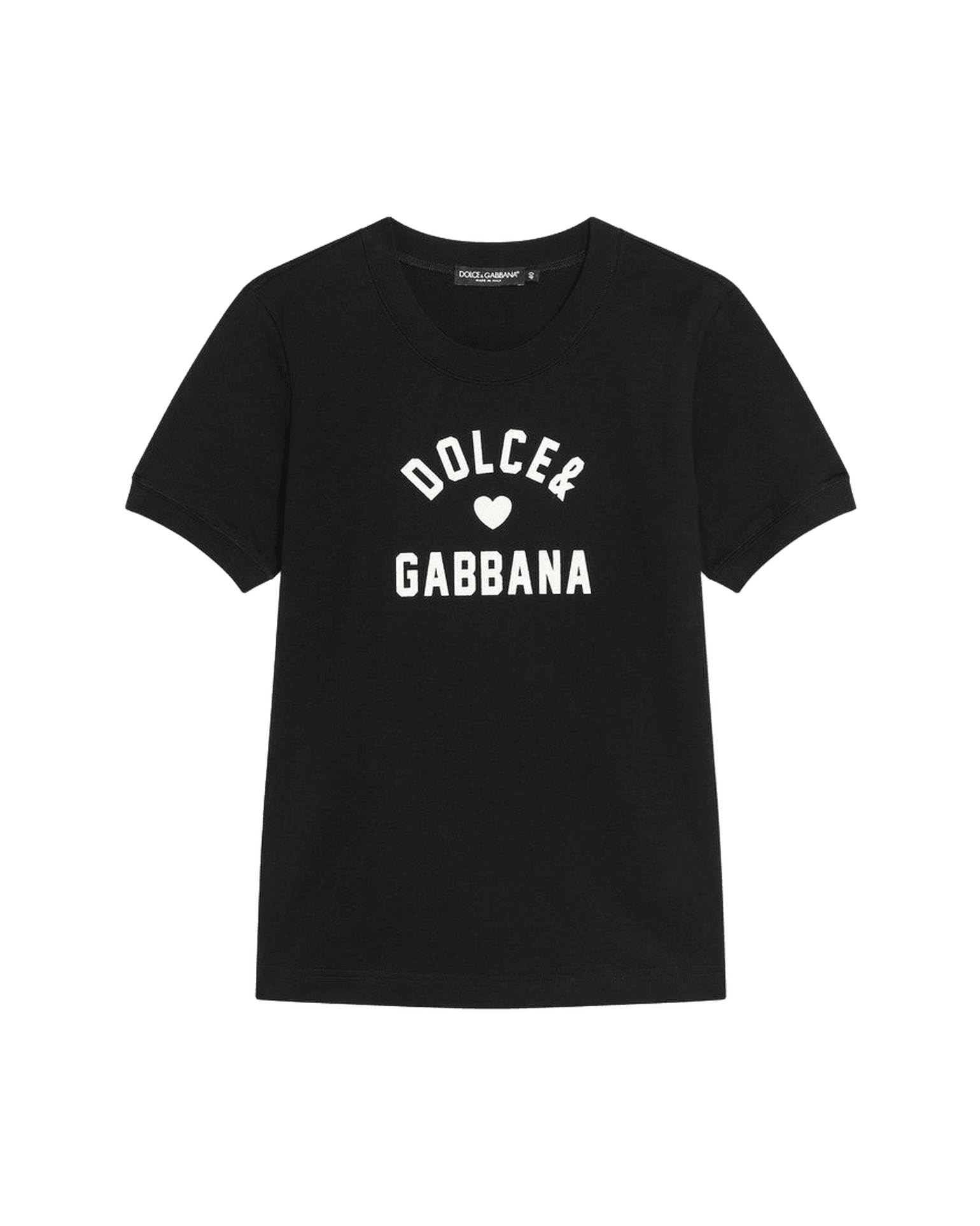 Dolce & Gabbana Black Cotton Logo T-Shirt Glam Steals
