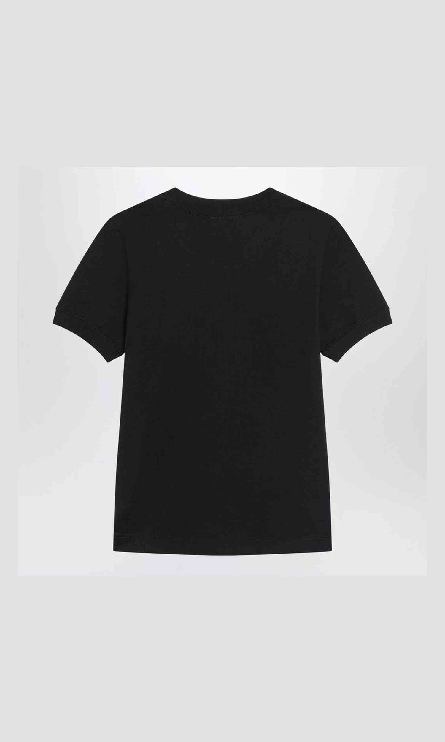 Dolce & Gabbana Black Cotton Logo T-shirt Glam Steals