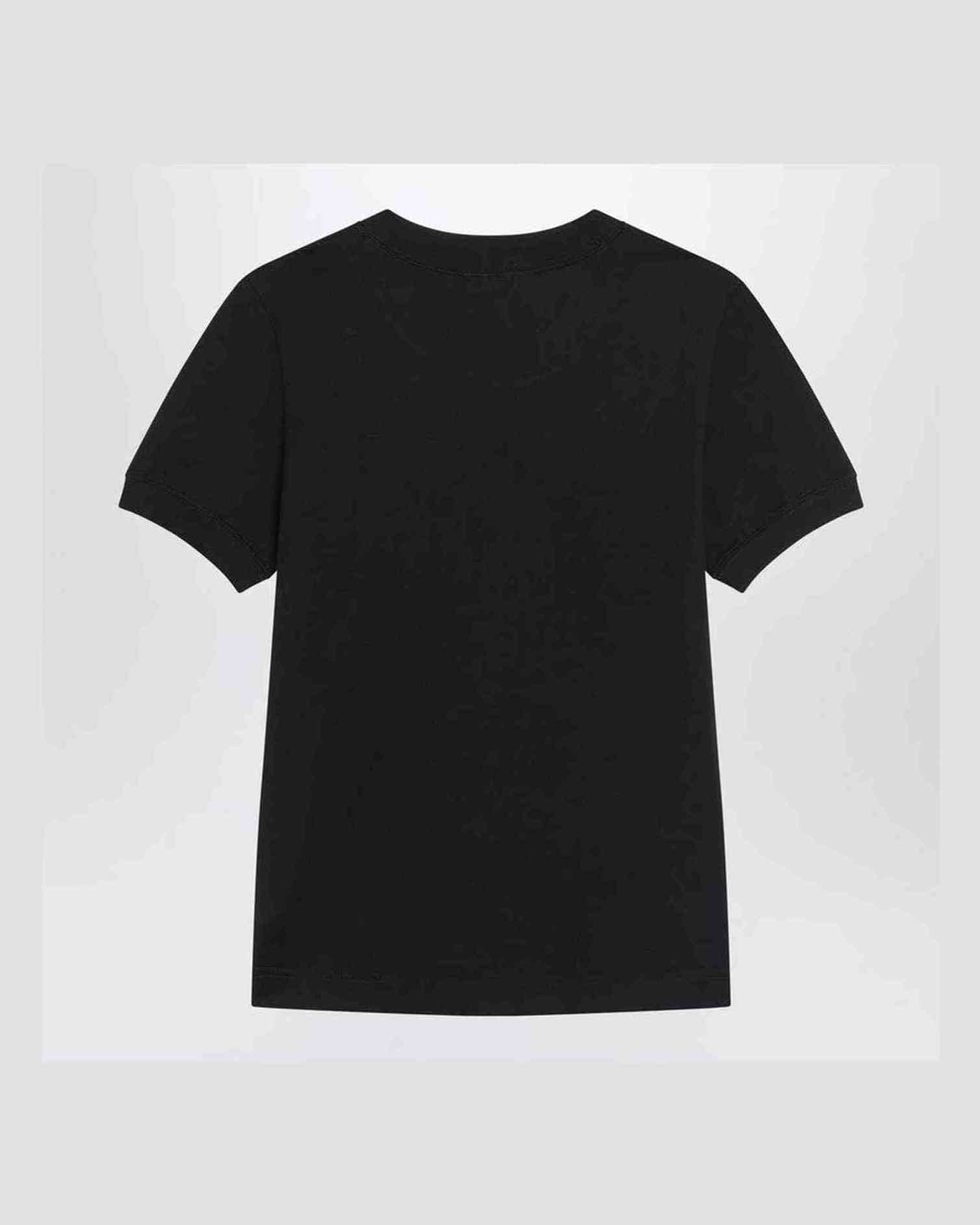 Dolce & Gabbana Black Cotton Logo T-shirt Glam Steals