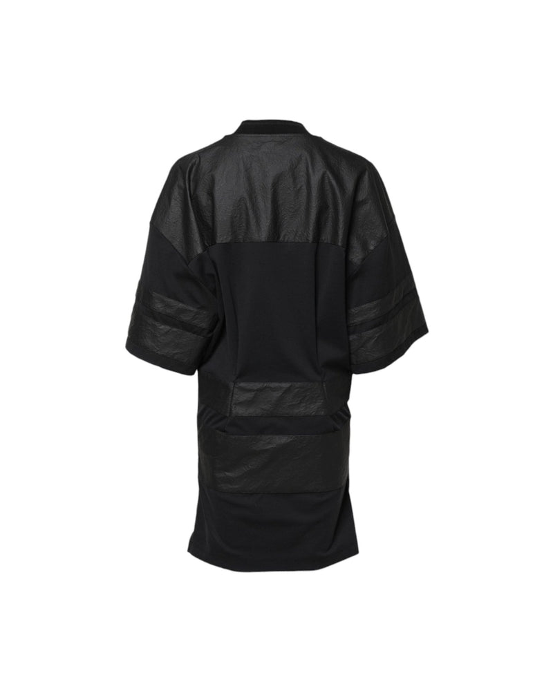 Dolce & Gabbana Black Cotton Short Sleeves V Neck T-Shirt T-Shirts