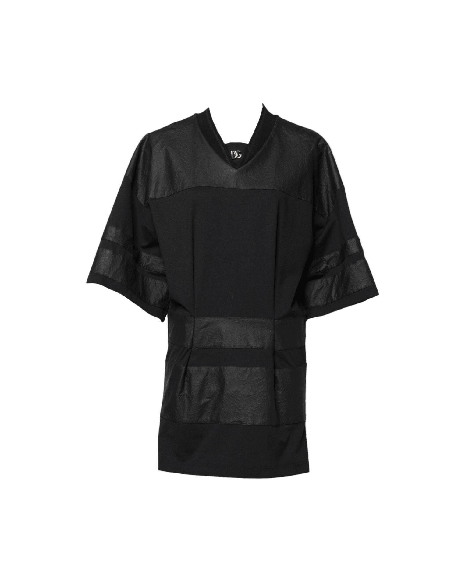 Dolce & Gabbana Black Cotton Short Sleeves V Neck T-Shirt Glam Steals