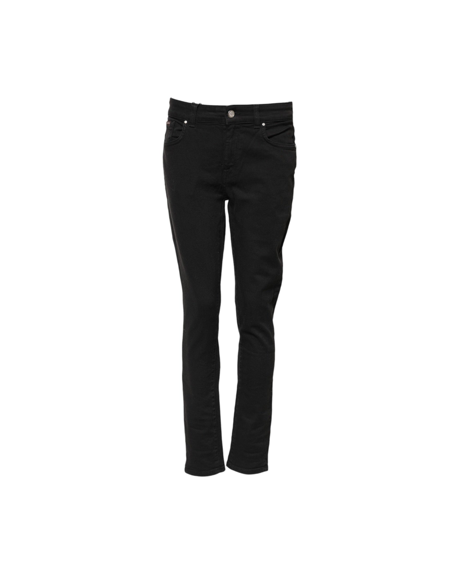 Dolce & Gabbana Black Cotton Skinny Mid Waist Denim Jeans Glam Steals