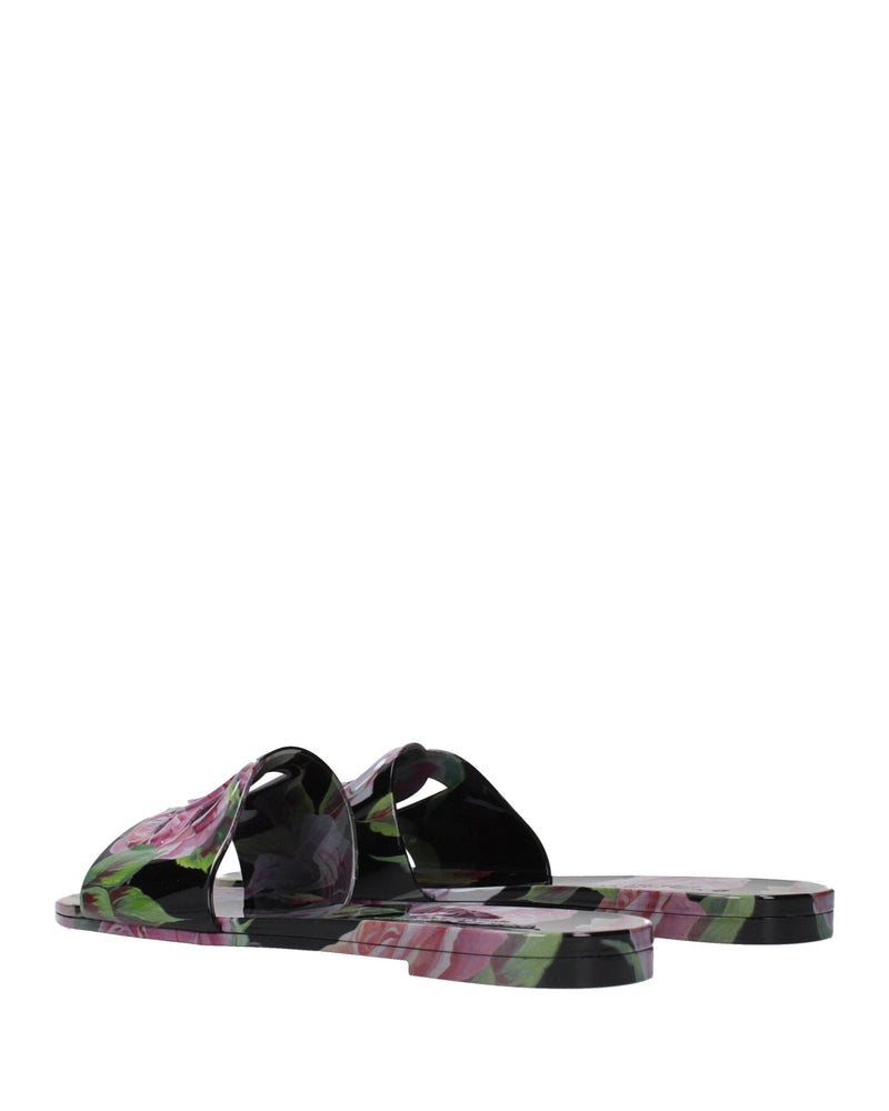 Dolce & Gabbana Black Cotton Slippers Glam Steals