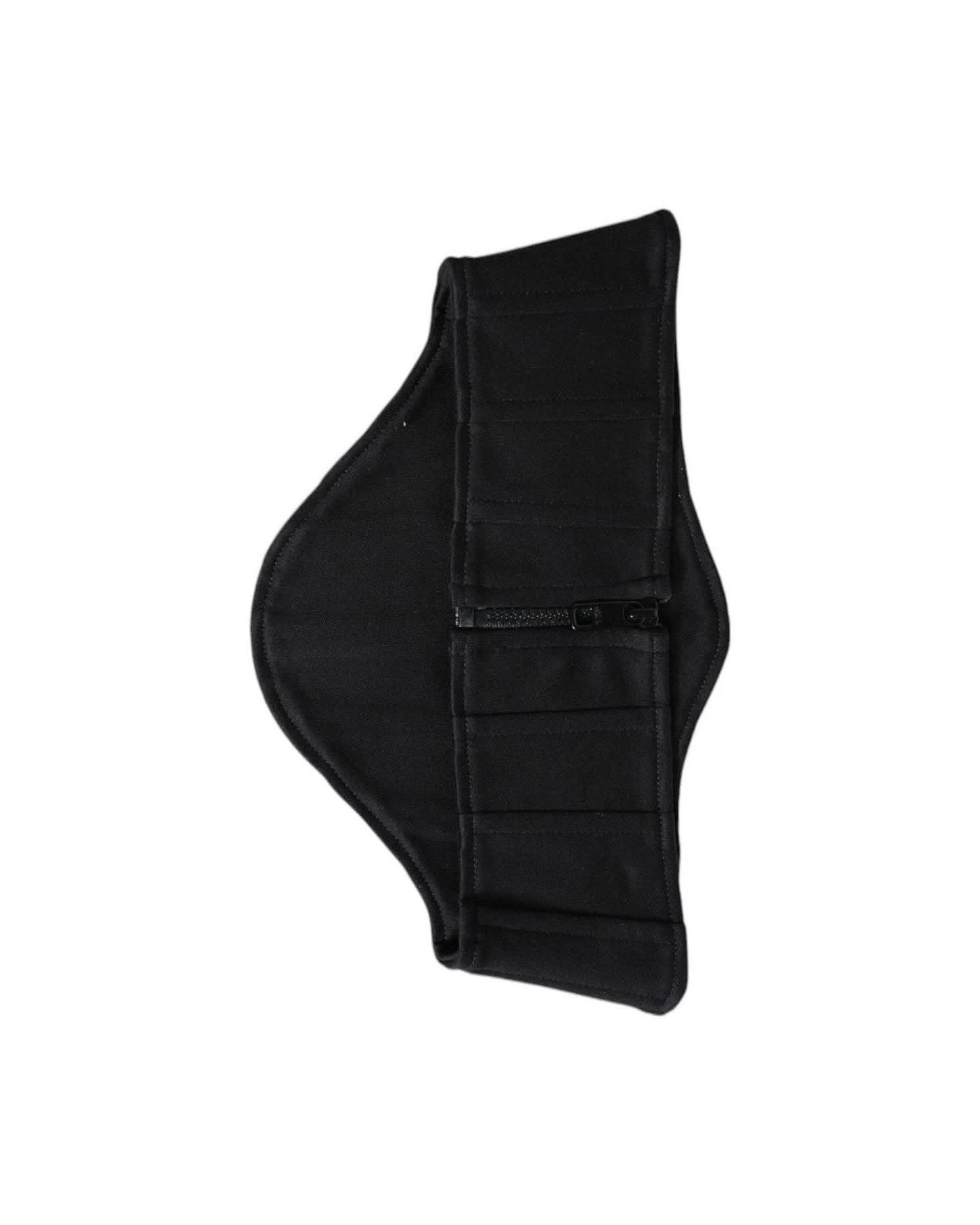 Dolce & Gabbana Black Cotton Waist Tuxedo Belt Cummerbund Belts