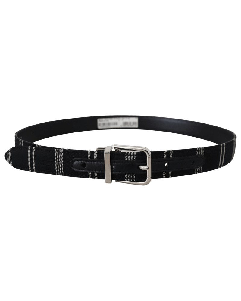 Dolce & Gabbana Black Cotton Metal Buckle Belt Belts