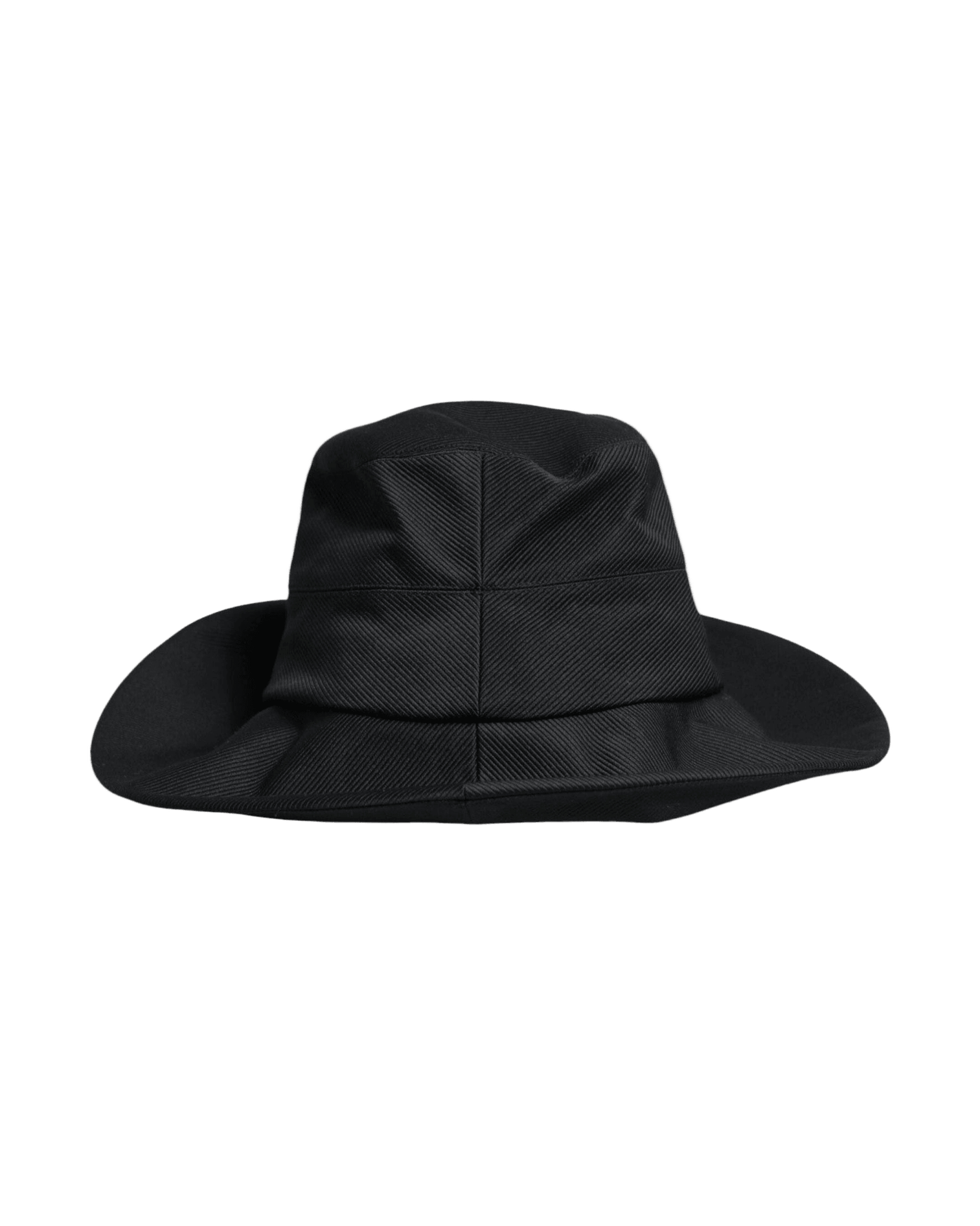 Dolce & Gabbana Black Cotton Wide Brim Fedora Hat Glam Steals