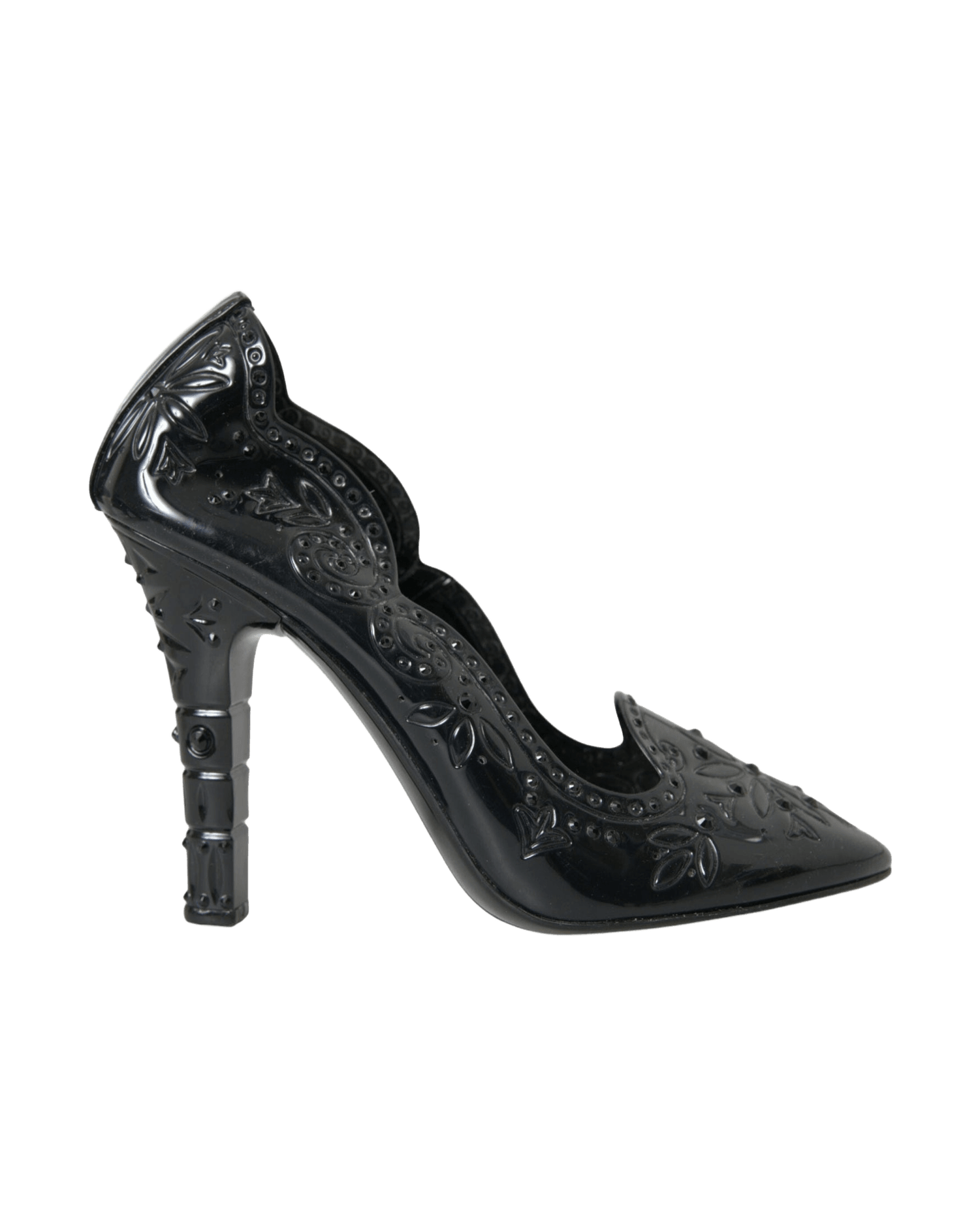 Dolce & Gabbana Black Crystal Cinderella Heels Pumps Shoes Glam Steals