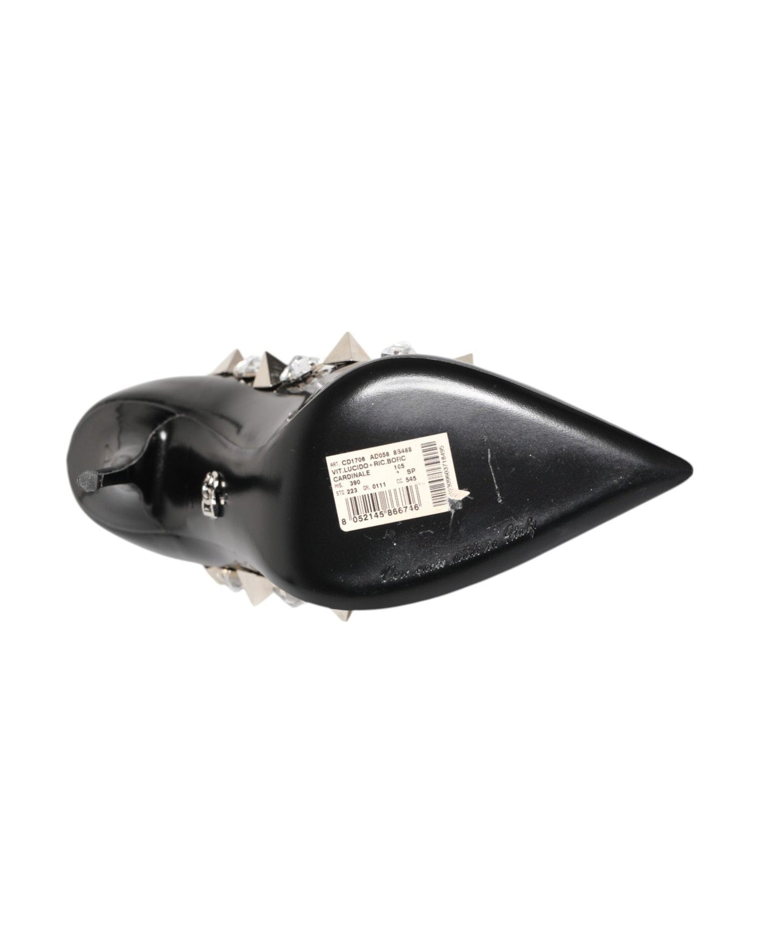 Dolce & Gabbana Black Crystals Studs Stiletto Pumps Shoes Glam Steals