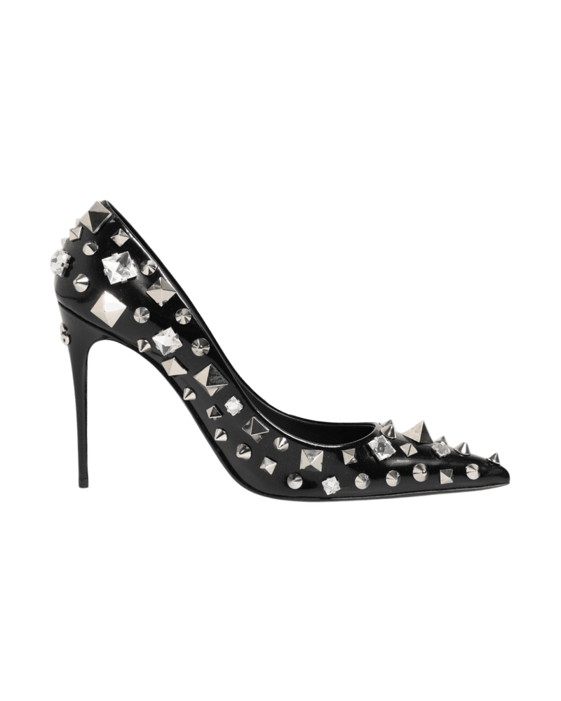 Dolce & Black Gabbana Crystals Studs Stiletto Pumps Shoes Glam Steals