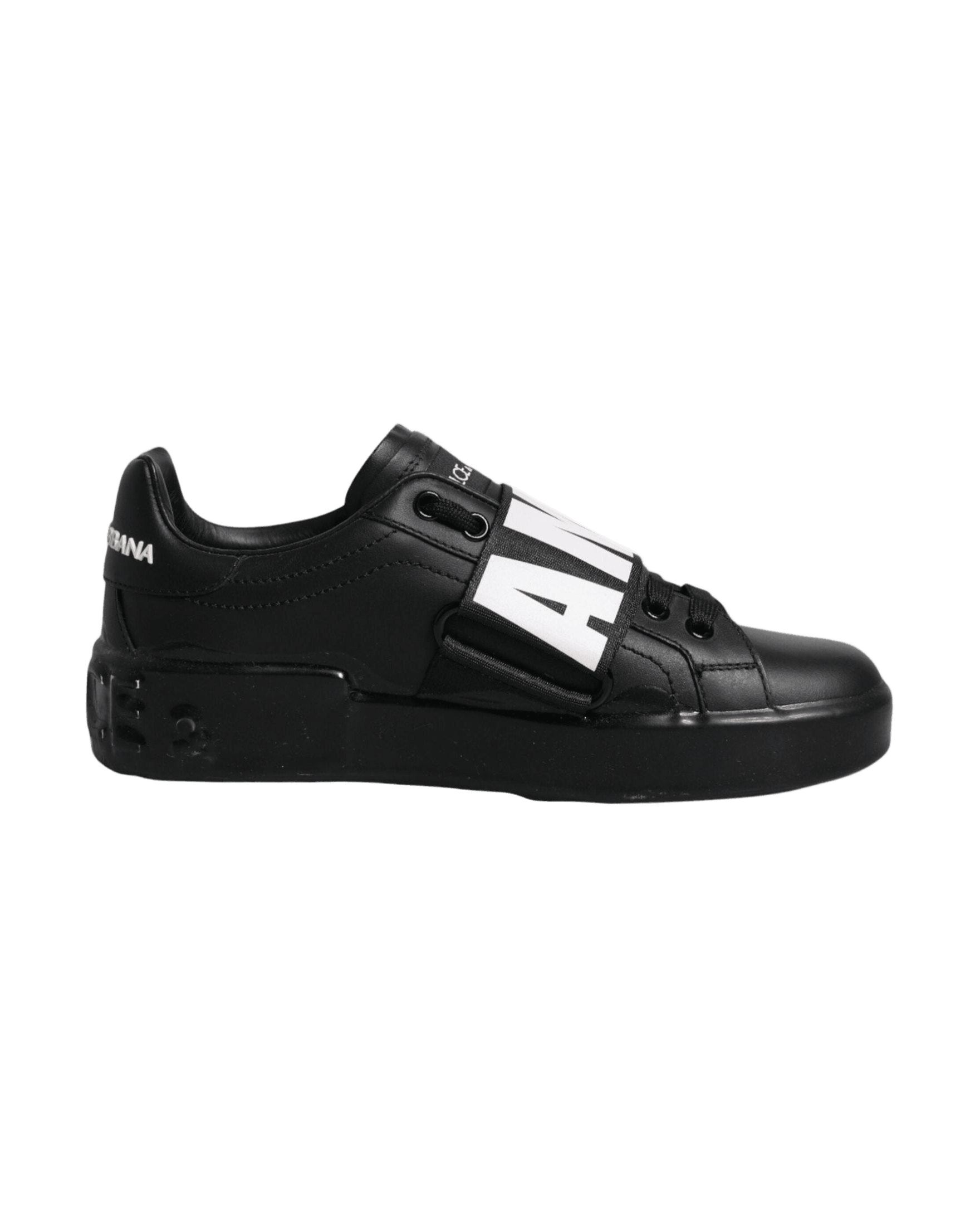 Dolce & Gabbana Black D&G Amore Low Top Sneakers Shoes Glam Steals