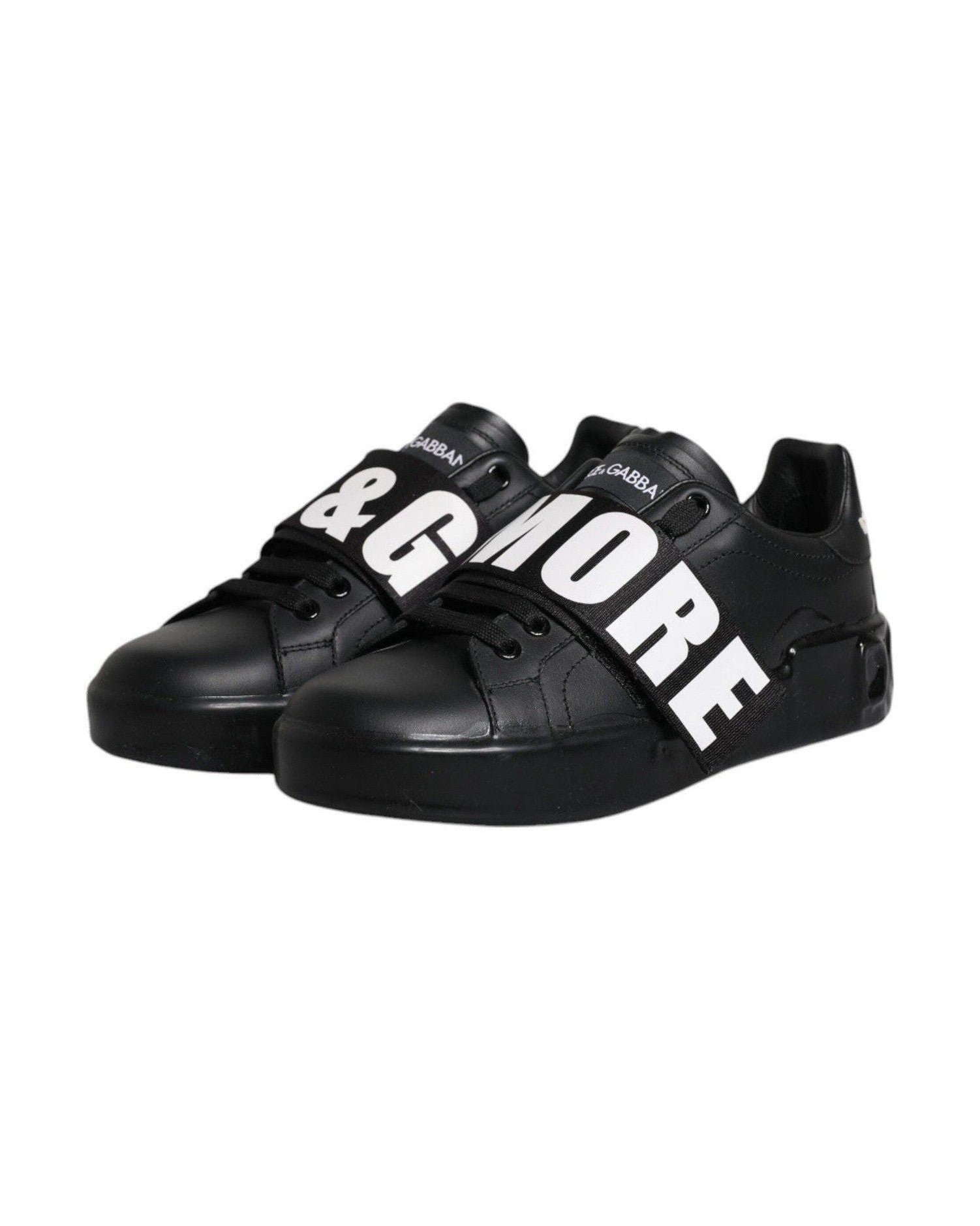 Dolce & Gabbana Black D&G Amore Low Top Sneakers Shoes Glam Steals