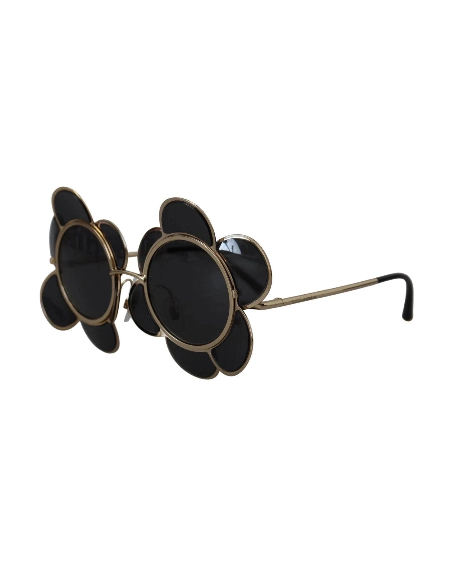 Dolce & Gabbana Black Dg2201 Lens Gold Frame Limited Edition Sunglasses Glam Steals