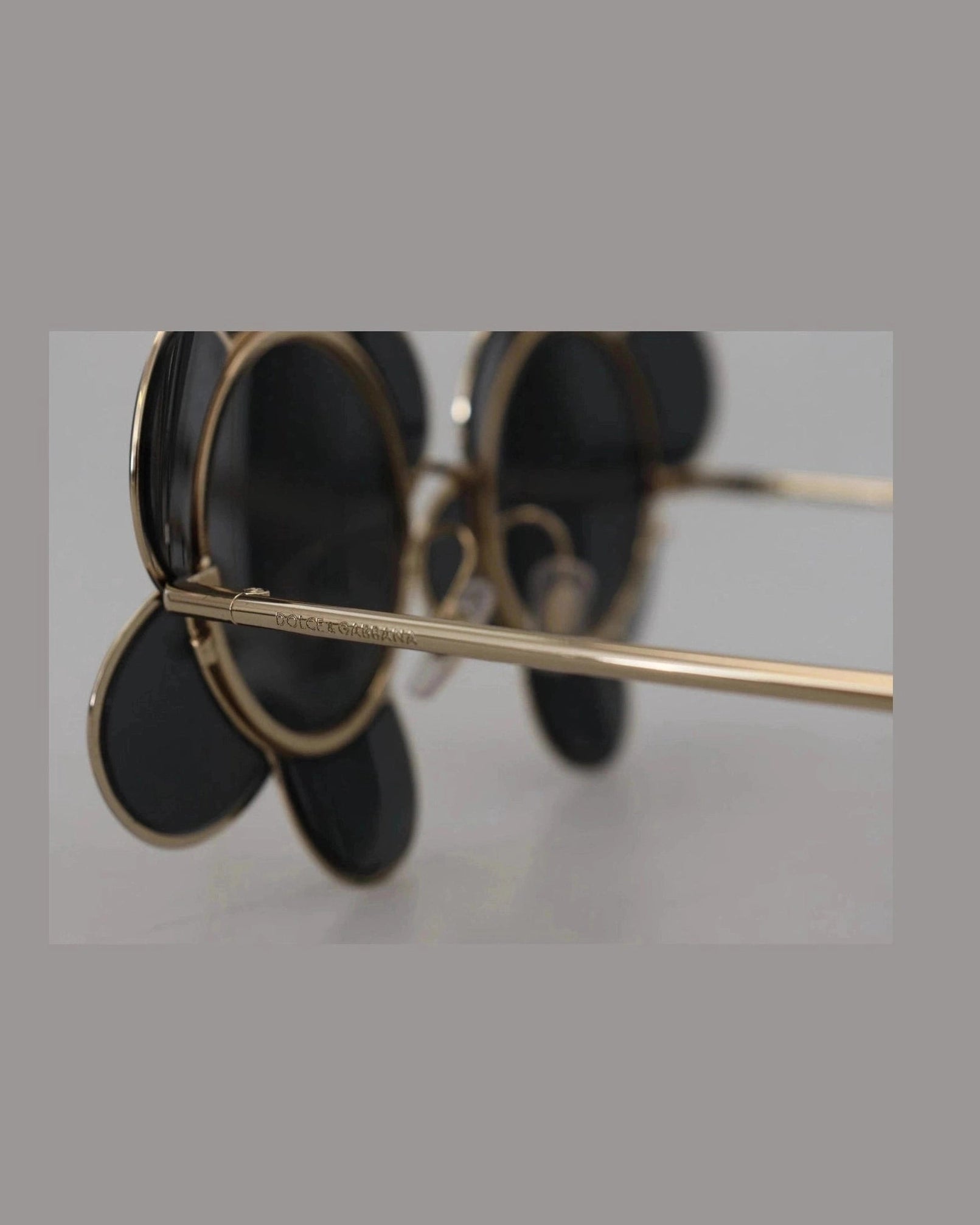 Dolce & Gabbana Black Dg2201 Lens Gold Frame Limited Edition Sunglasses Glam Steals