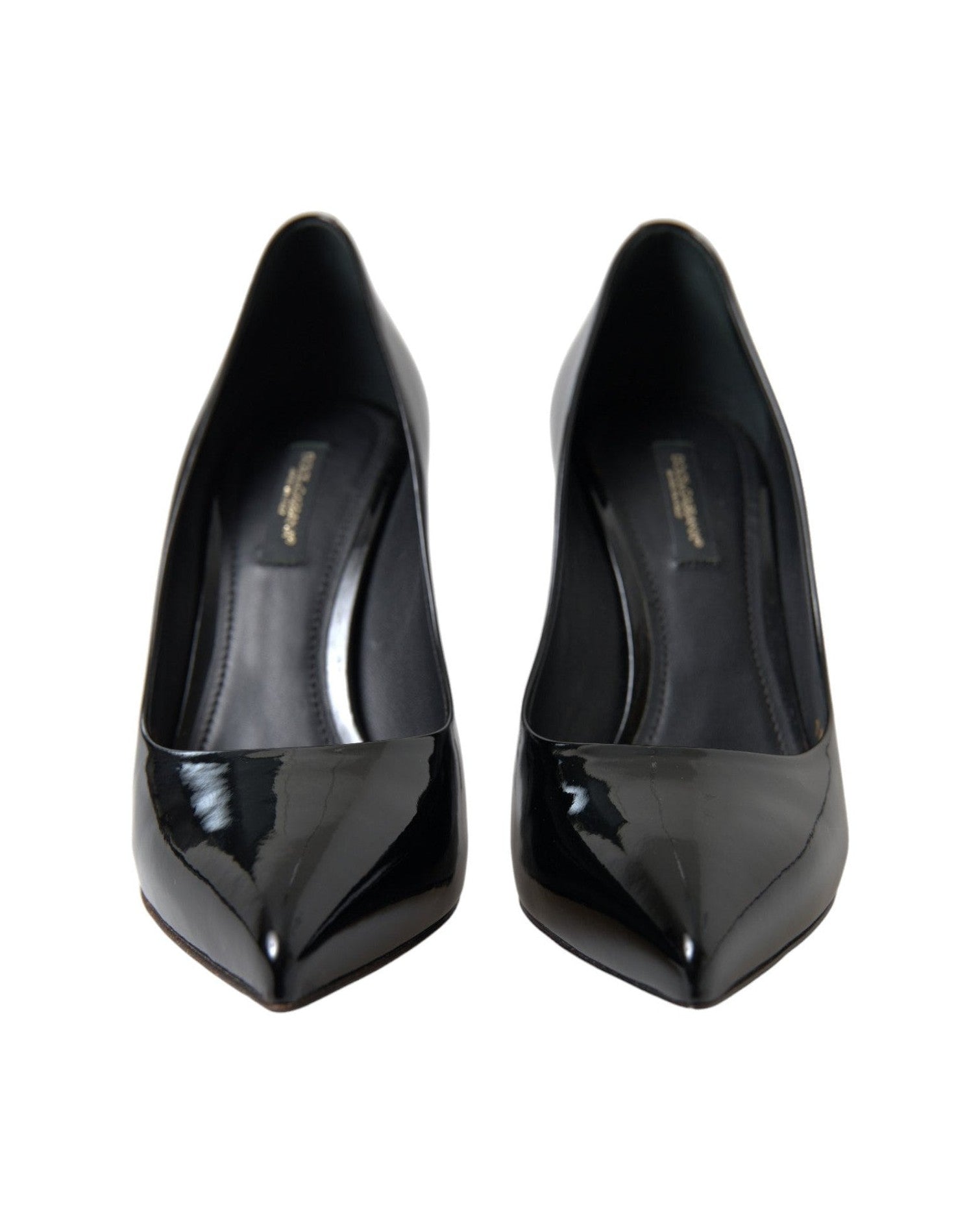 Dolce & Gabbana Elegant Patent Stiletto Black Heels Glam Steals