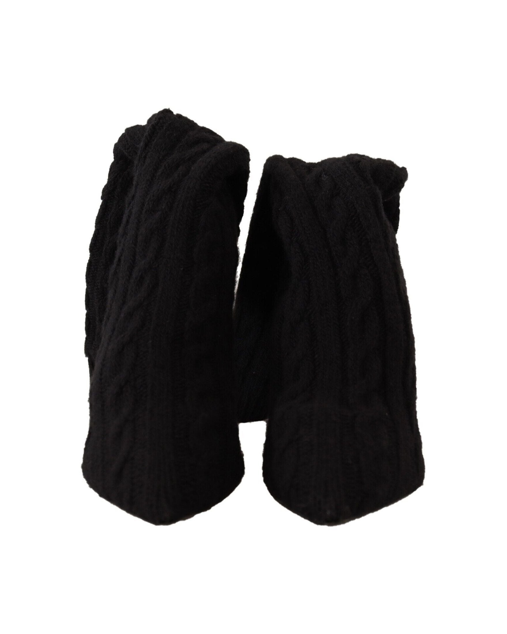 Dolce & Gabbana Black Elegant Stretch Sock Boots Glam Steals
