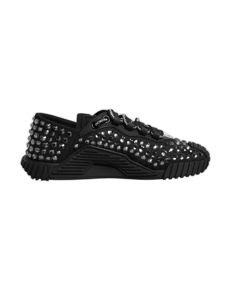Dolce & Gabbana Black Embellished Low Top Ns1 Sneakers Glam Steals