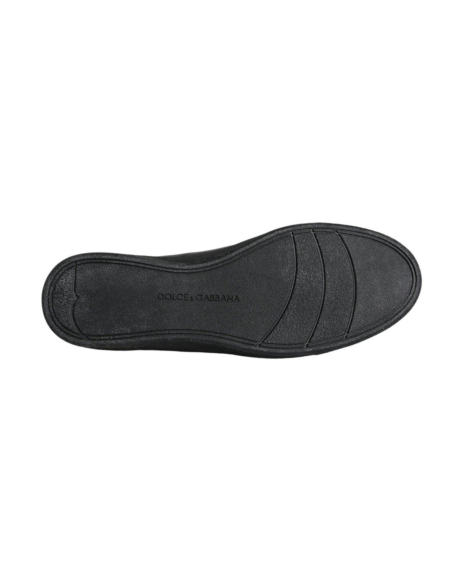 Dolce & Gabbana Black Gold Leather Classic Sneakers Shoes Glam Steals