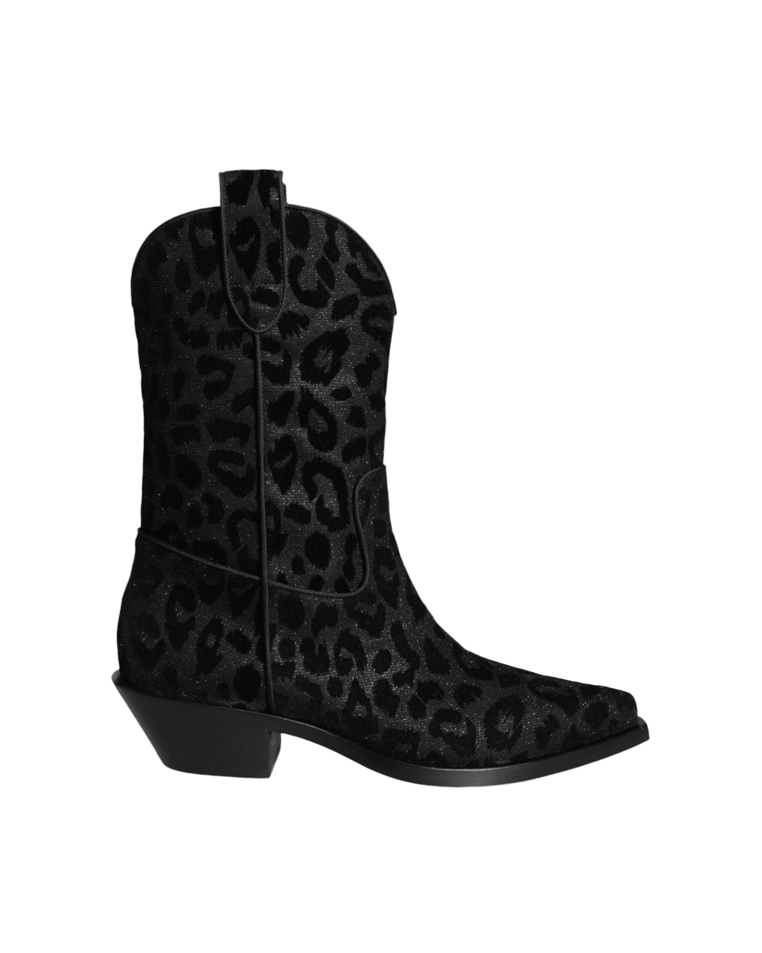 Dolce & Gabbana Black Gray Leopard Cowboy Boots Shoes Glam Steals