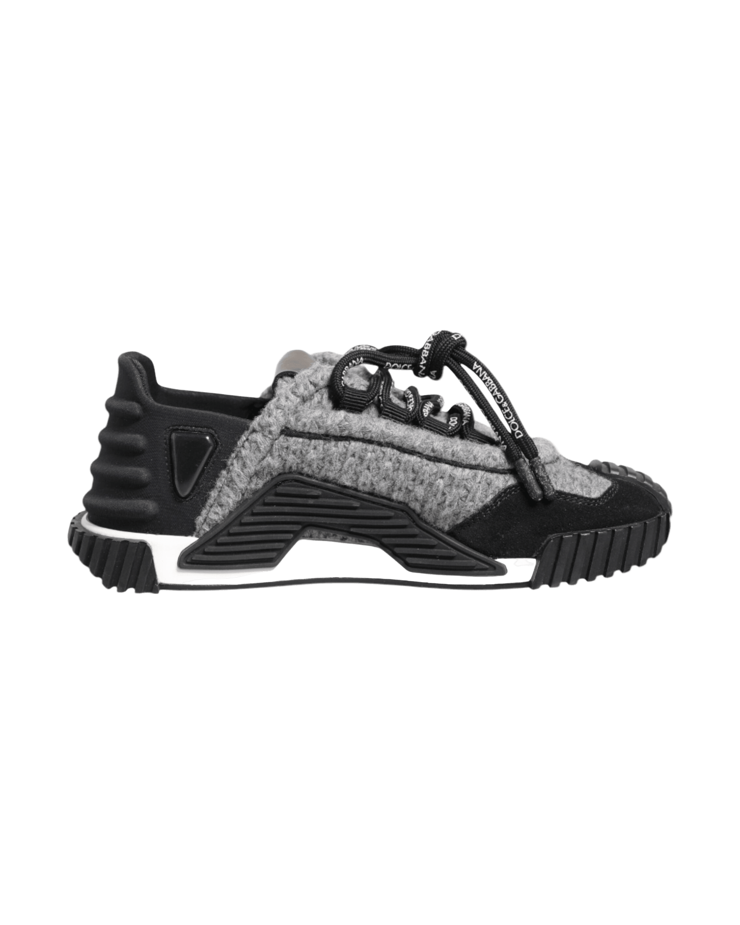 Dolce & Gabbana Black Gray Ns1 Low Top Sneakers Shoes Glam Steals