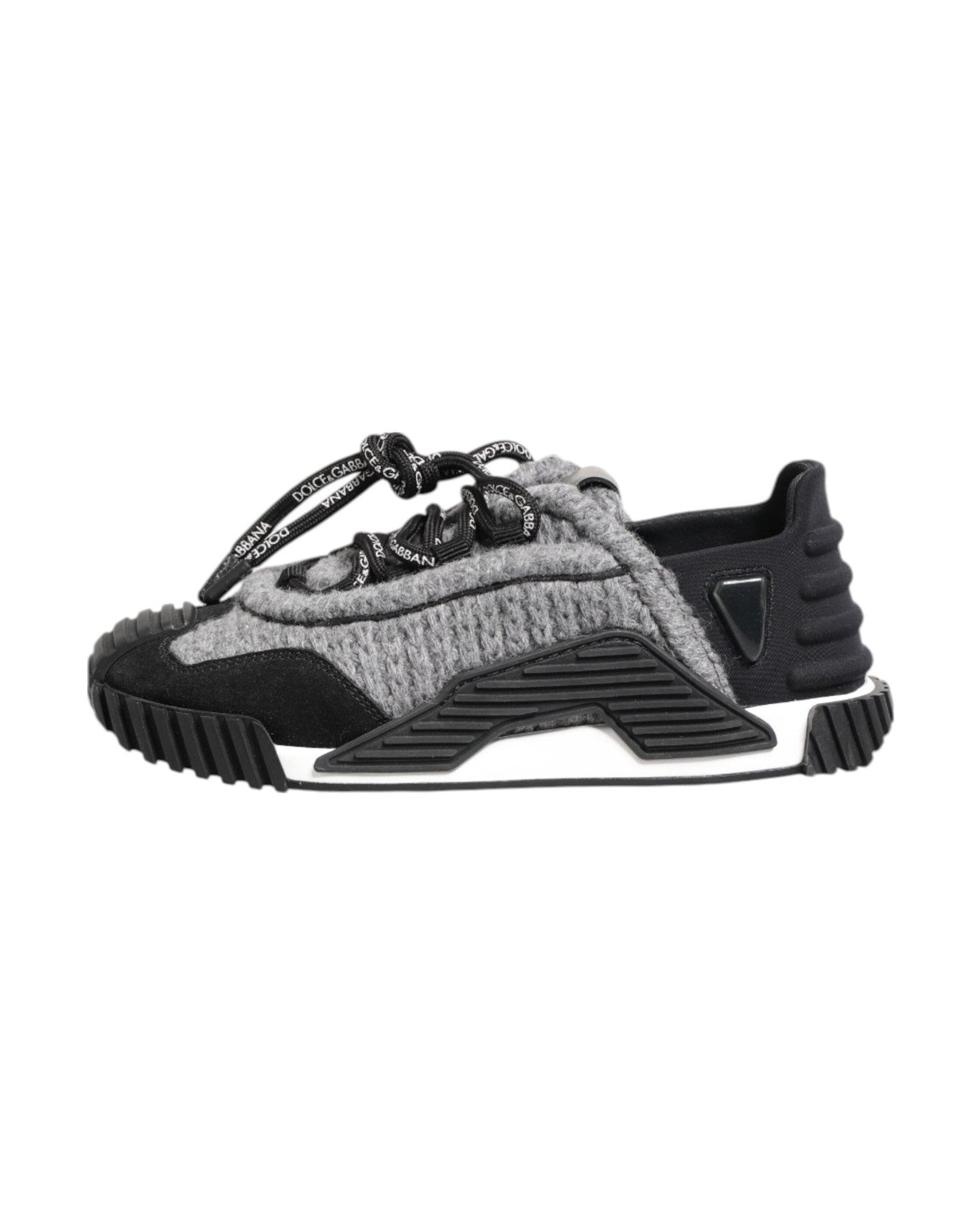Dolce & Gabbana Black Gray Ns1 Low Top Sneakers Shoes Glam Steals