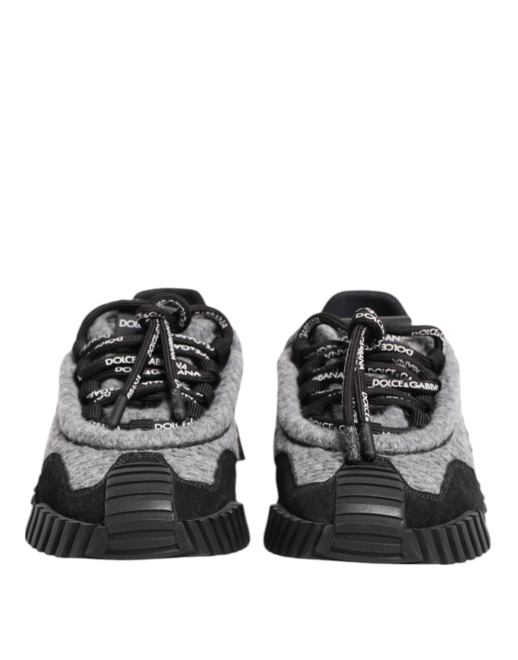Dolce & Gabbana Black Gray Ns1 Low Top Sneakers Shoes Glam Steals