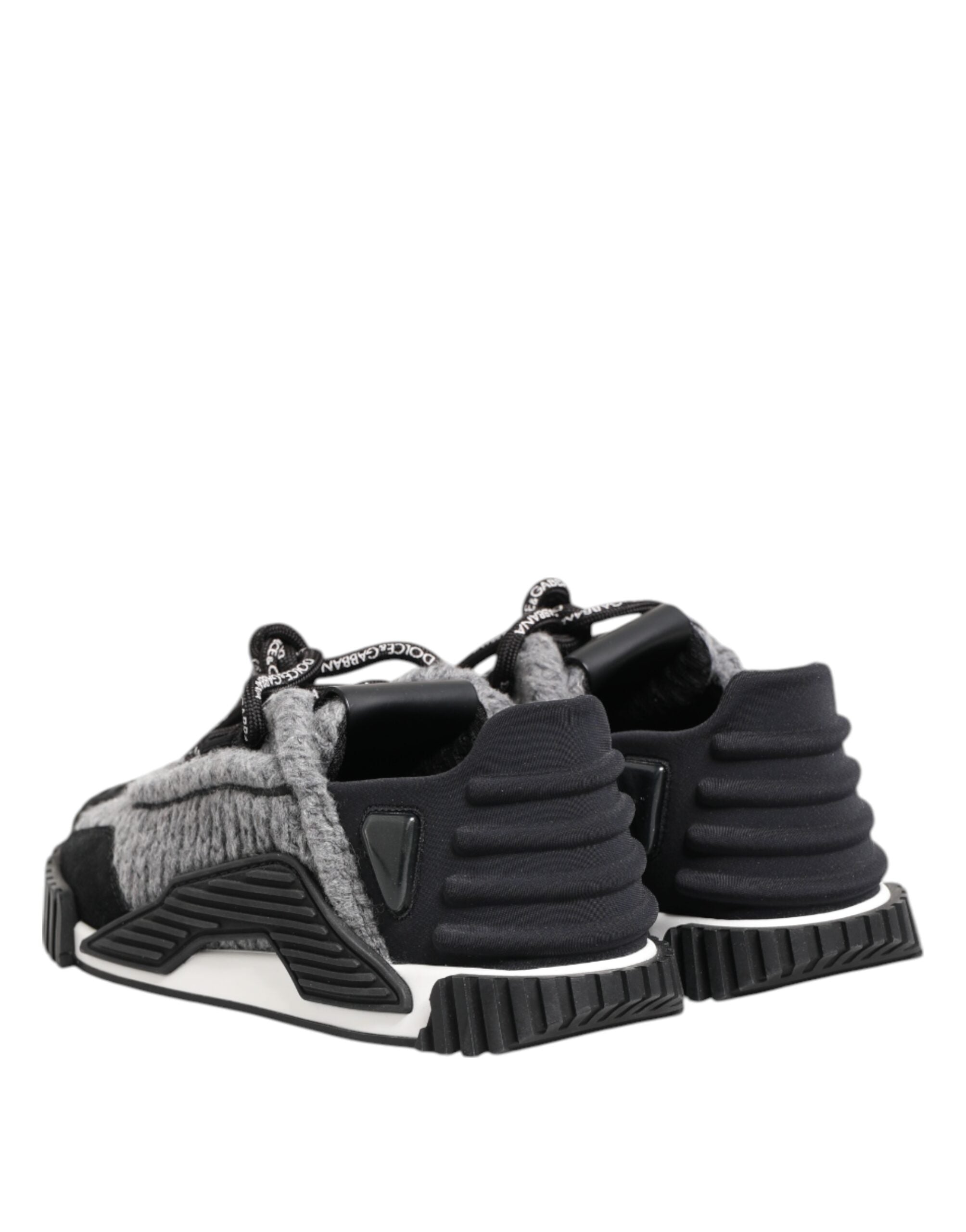 Dolce & Gabbana Black Gray Ns1 Low Top Sneakers Shoes Glam Steals