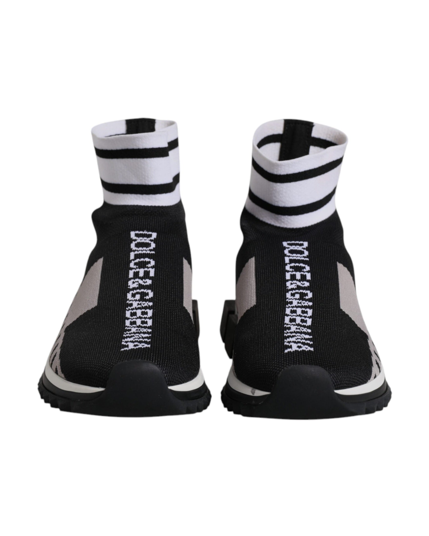 Dolce & Gabbana Black Gray Sorrento Socks Sneakers Glam Steals