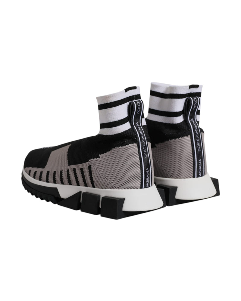 Dolce & Gabbana Black Gray Sorrento Socks Sneakers Glam Steals