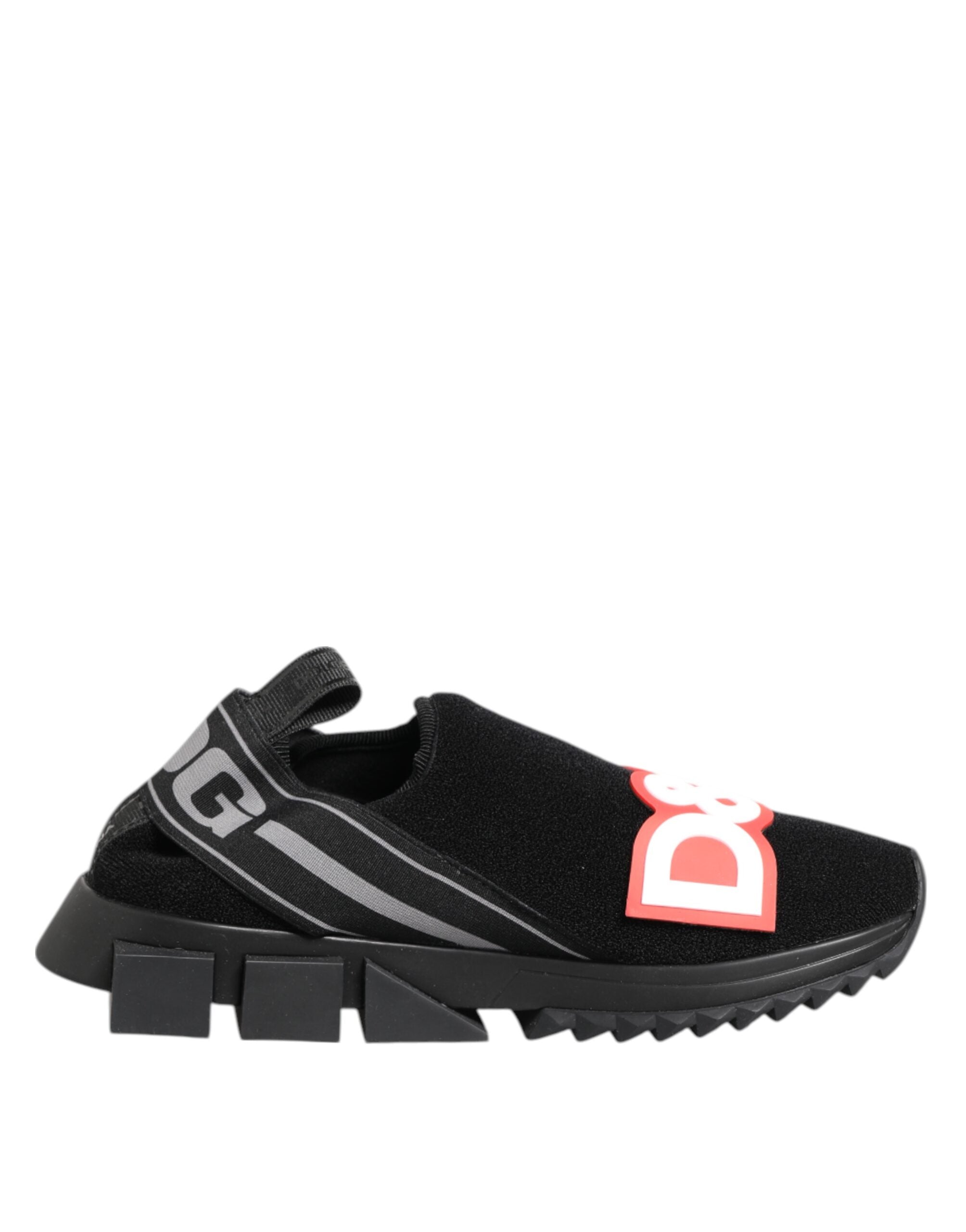 Dolce & Gabbana Black Grey Slip On Sorrento Sneakers Shoes Glam Steals