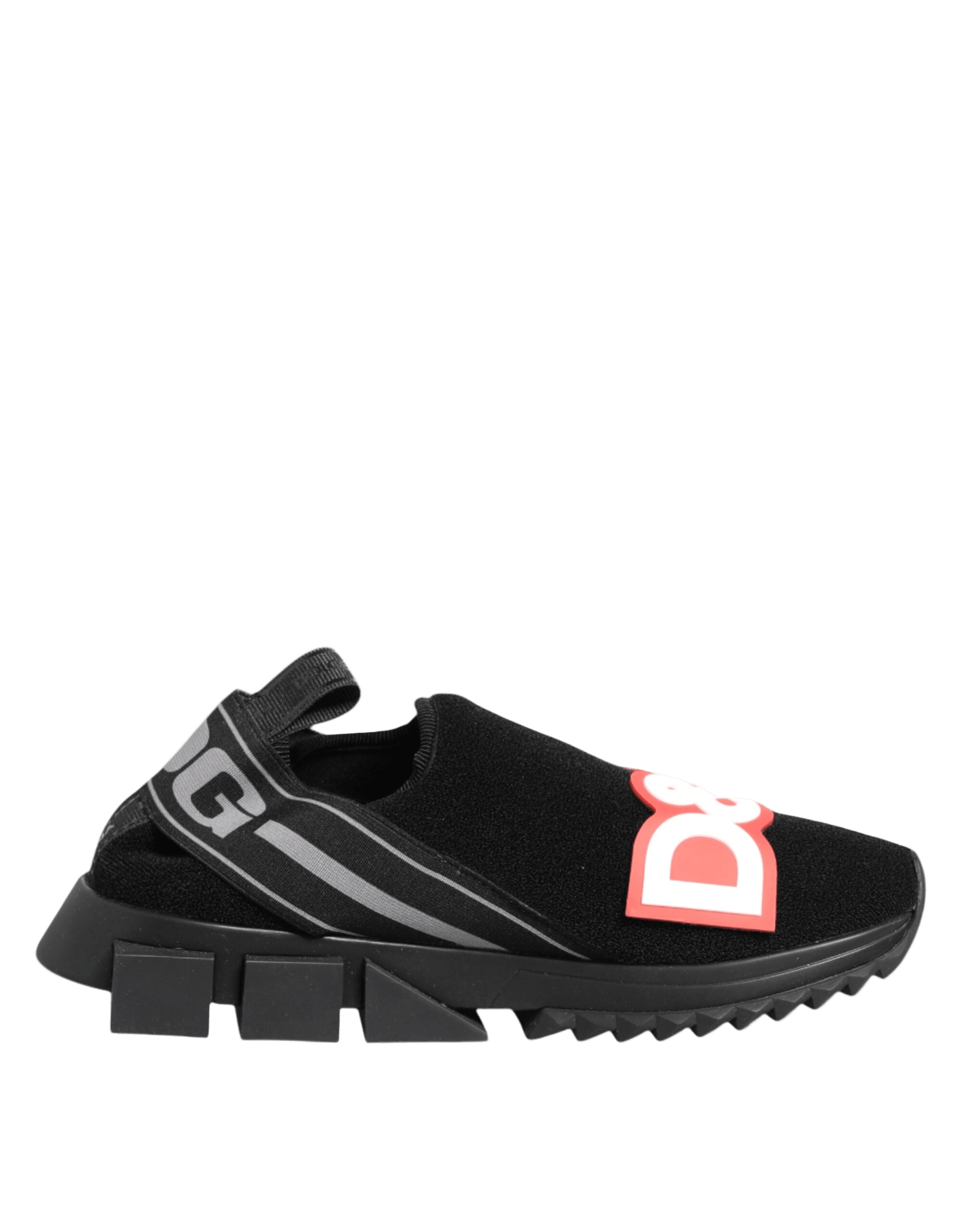 Dolce & Gabbana Black Grey Slip On Sorrento Sneakers Shoes Glam Steals