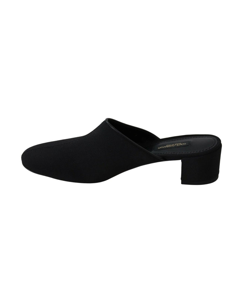 Dolce & Gabbana Black Grosgrain Slides Glam Steals