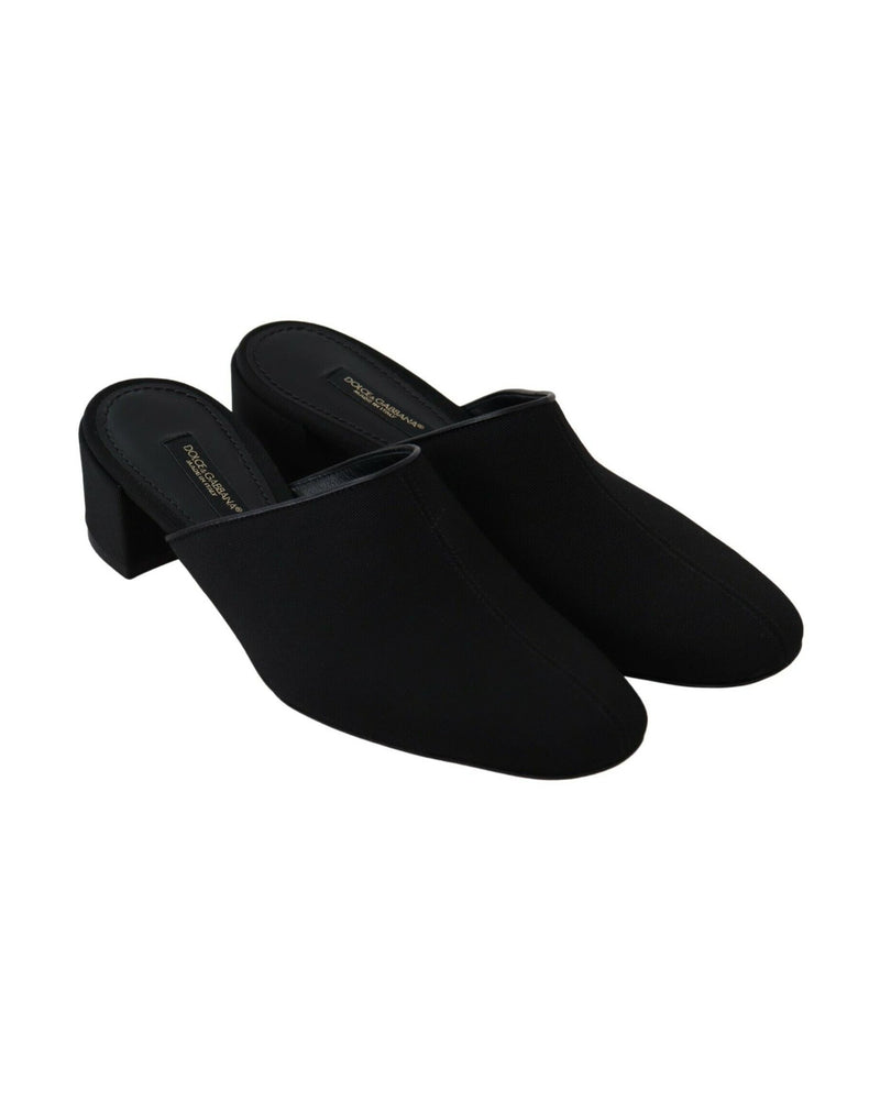 Dolce & Gabbana Black Grosgrain Slides Glam Steals