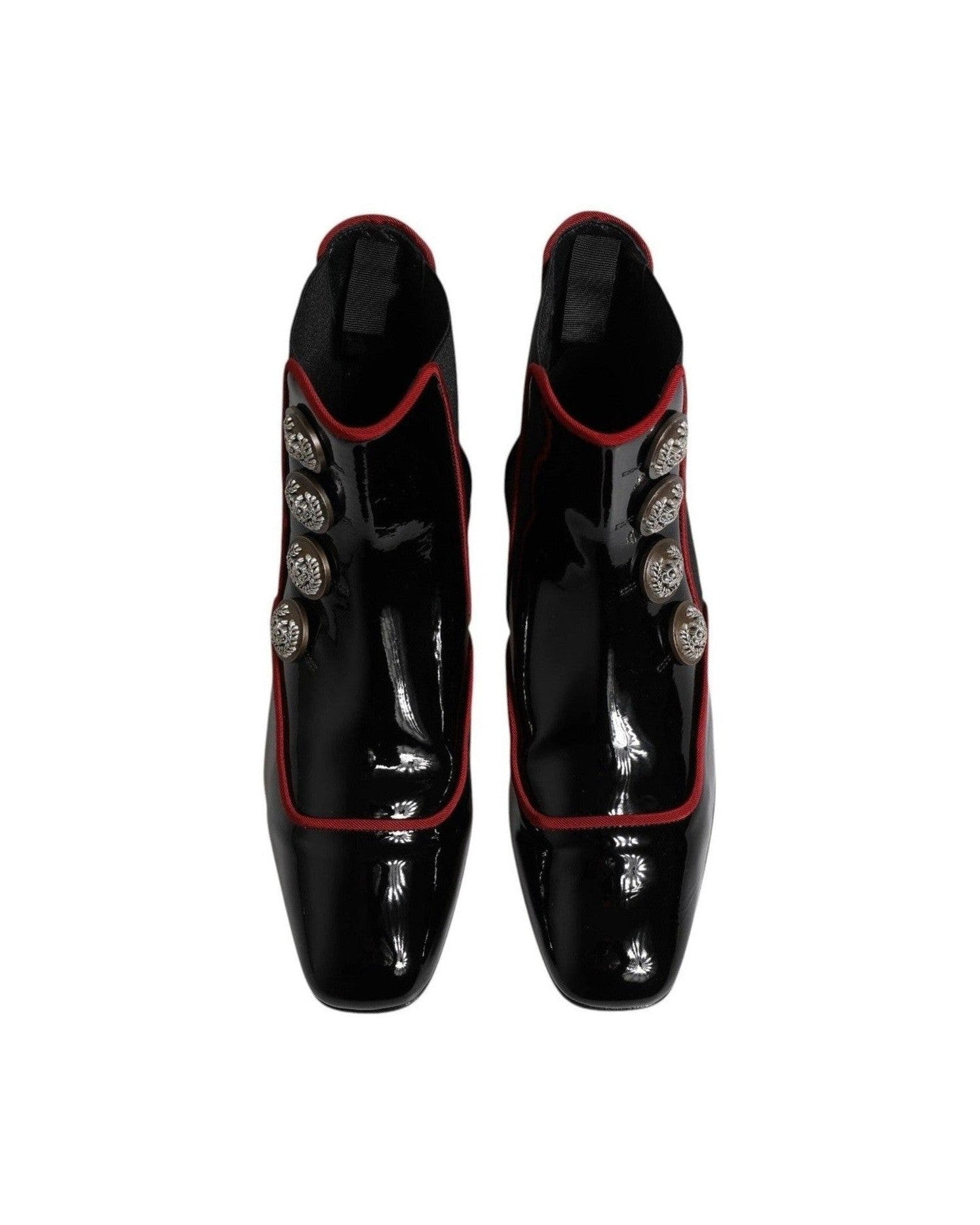 Dolce & Gabbana Black Jackie Buttoned Chelsea Boots Shoes Boots