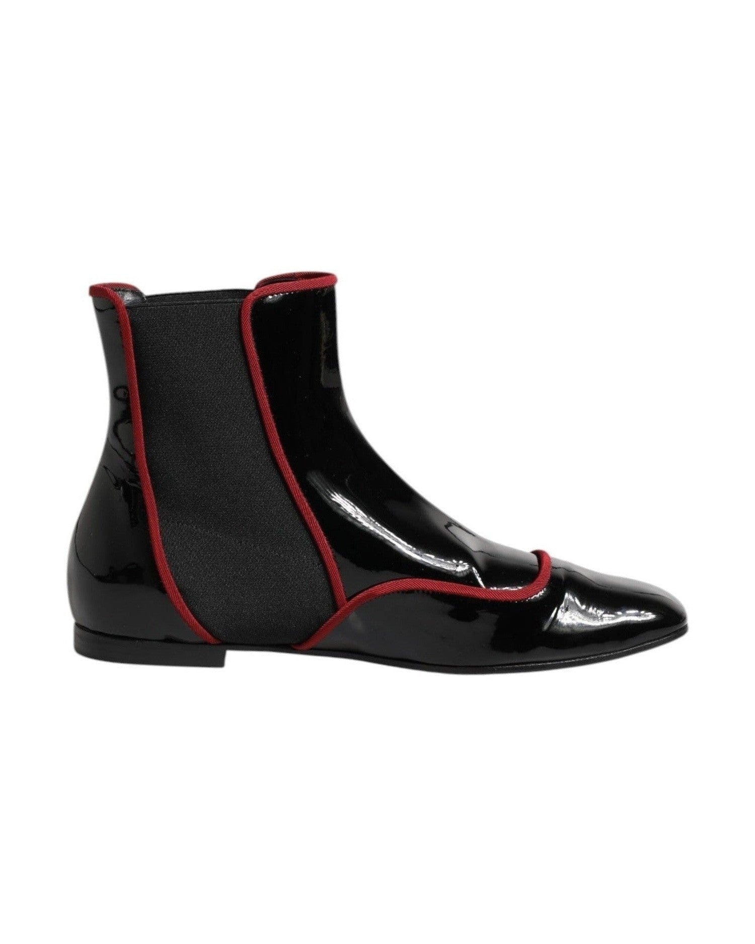 Dolce & Gabbana Black Jackie Buttoned Chelsea Boots Shoes Boots