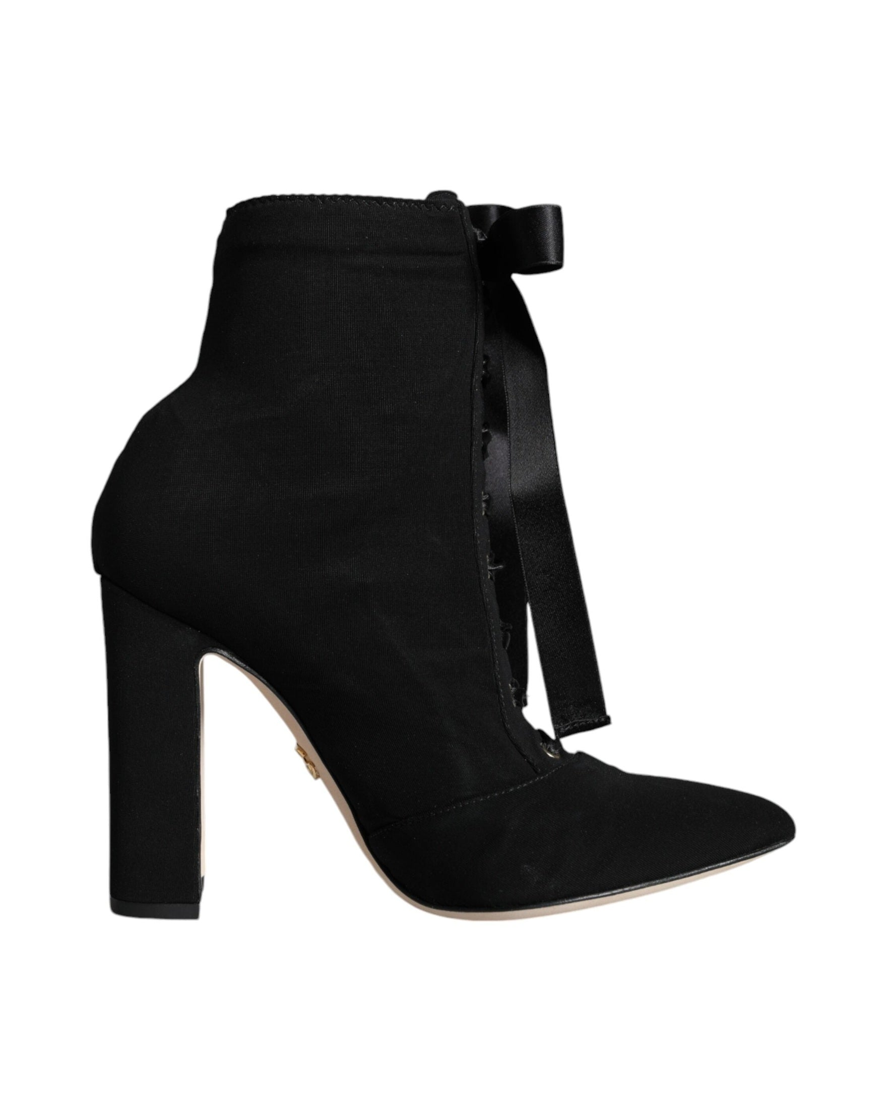 Dolce & Gabbana Black Jersey Stretch Ankle Booties Shoes Glam Steals