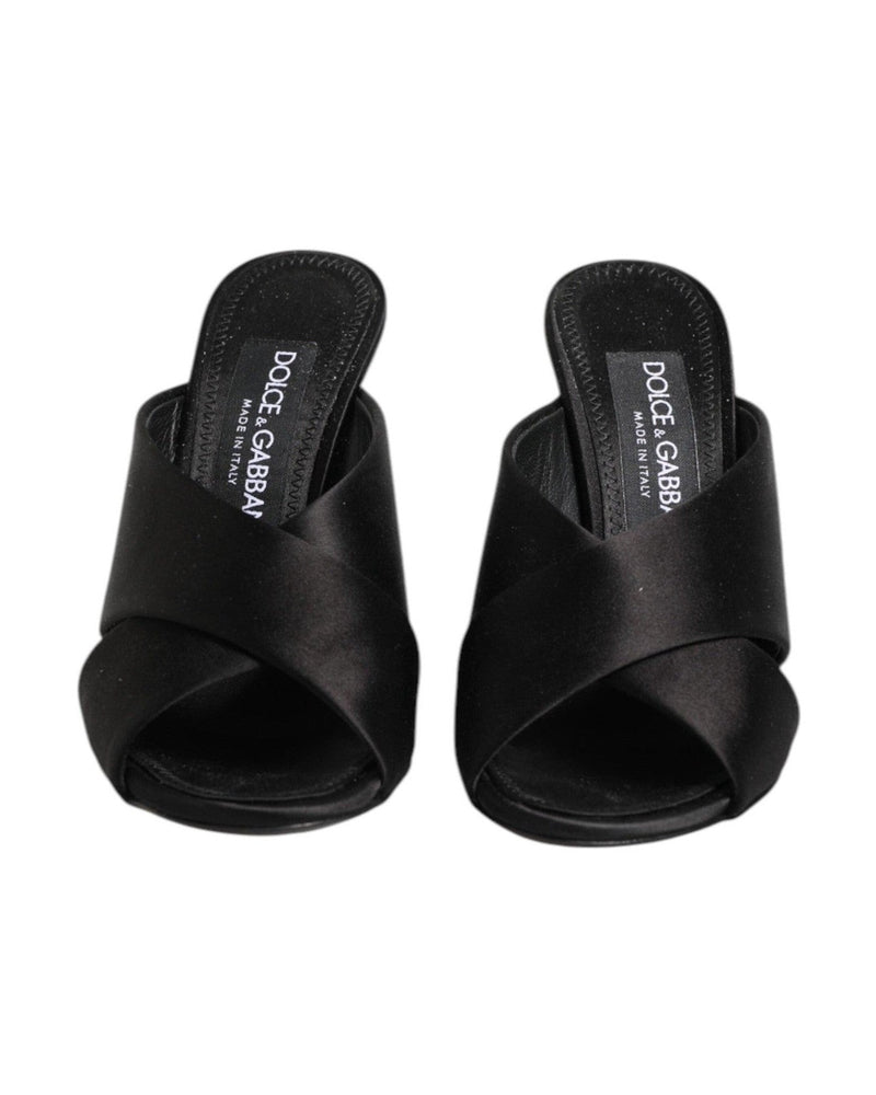 Dolce & Gabbana Black Keira Baroque High Heel Sandals Shoes Heels